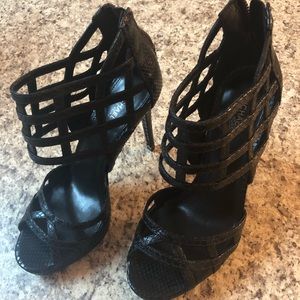 Michael Kors Black Trinity Platform Heels 8.5